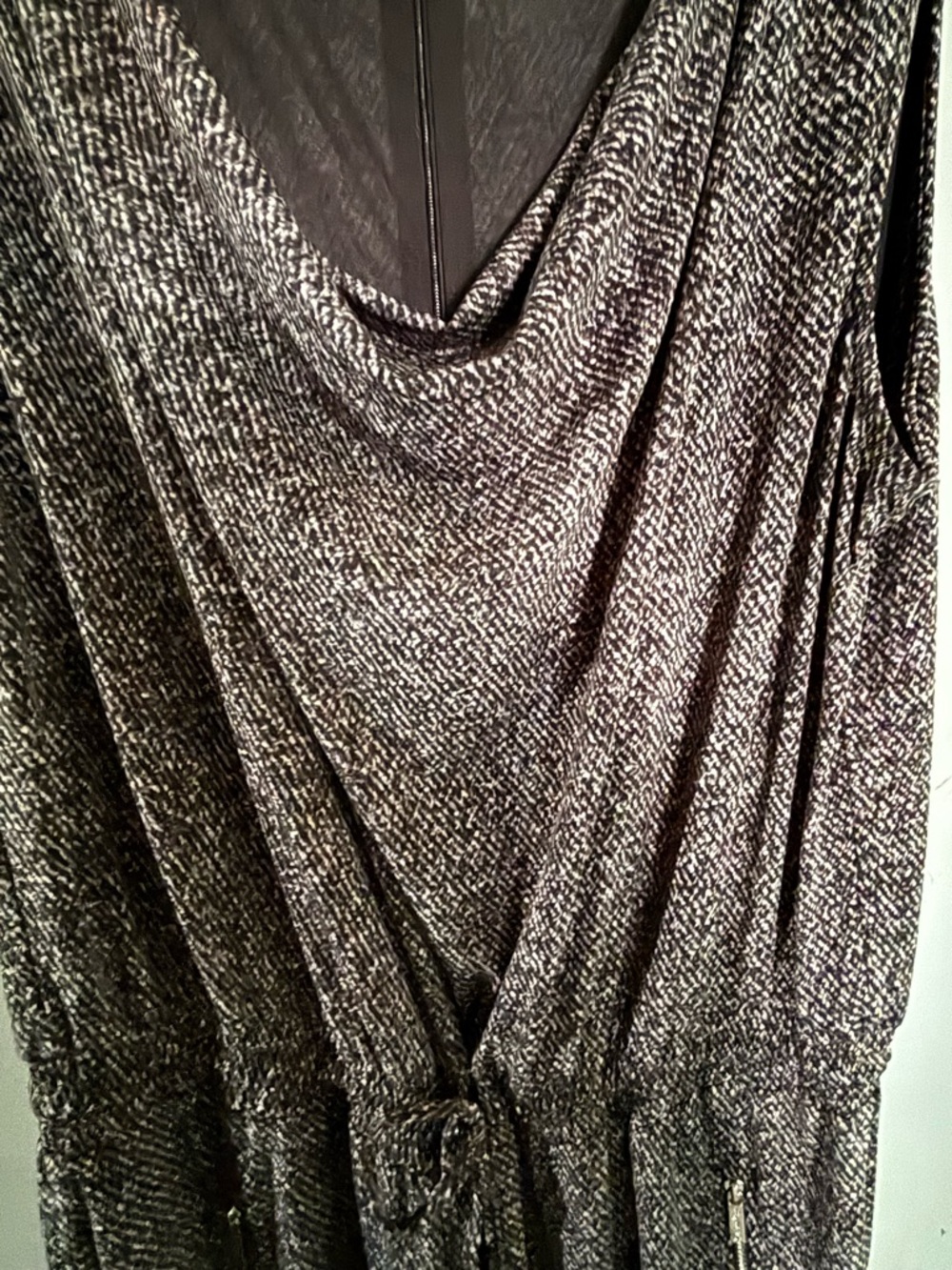 Calvin Klein Black & White Speckled Jumpsuit